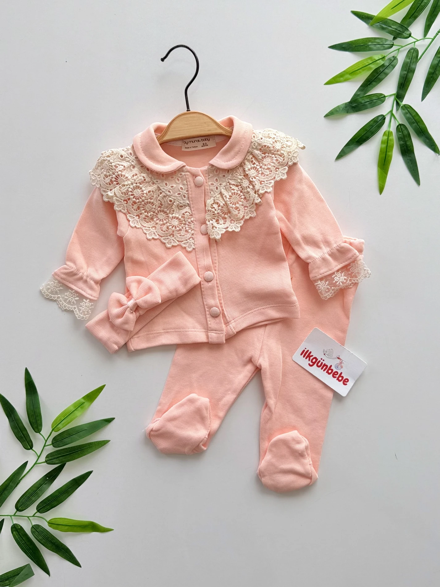 Güpür Dantelli   Yenidoğan Set