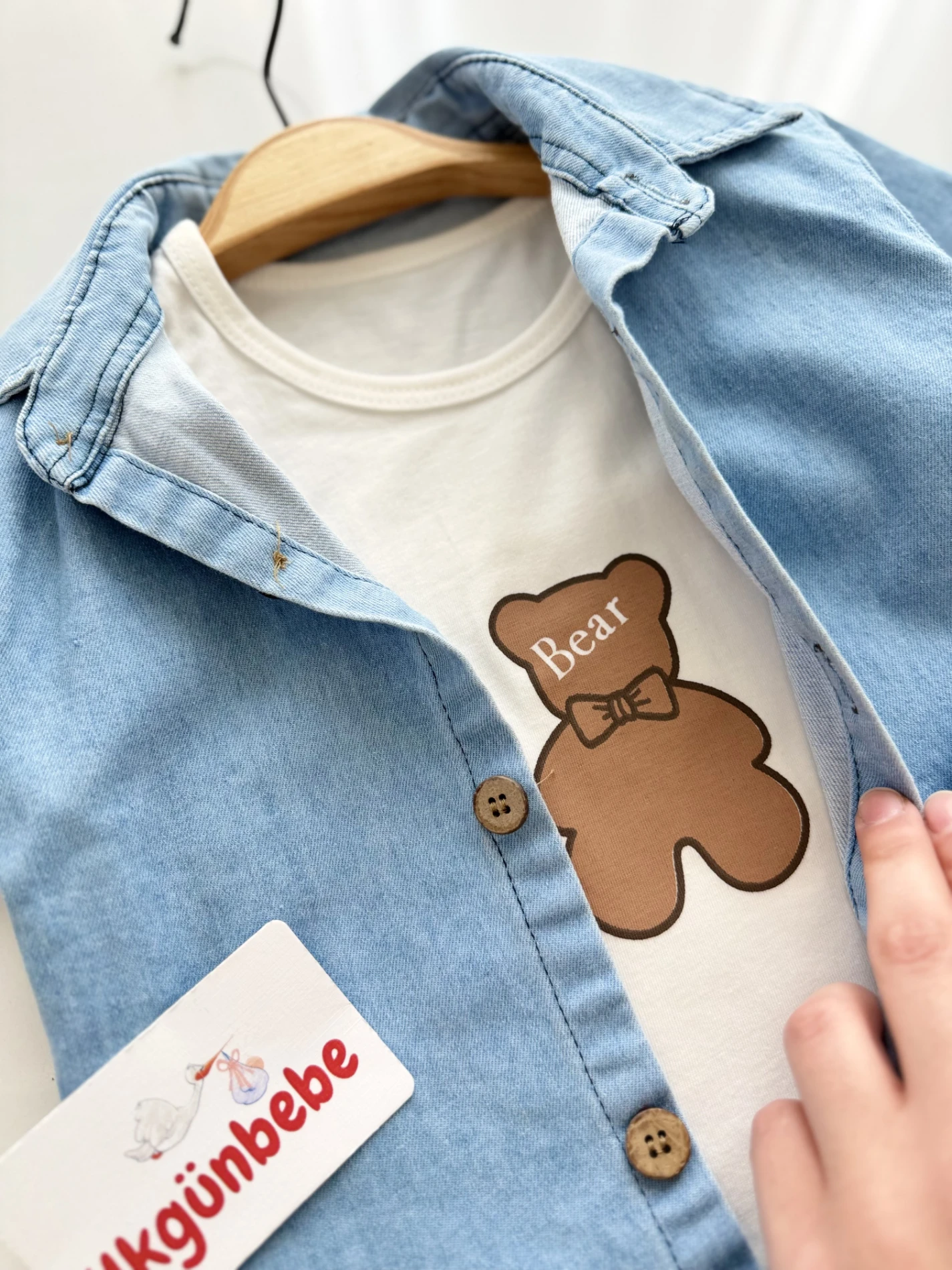 Bear Kot Denim Serisi: 4'lü Bebek Takımı