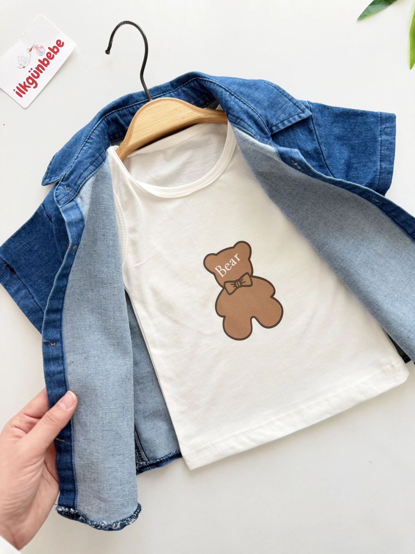 Bear Kot Denim Serisi: 4'lü Bebek Takımı