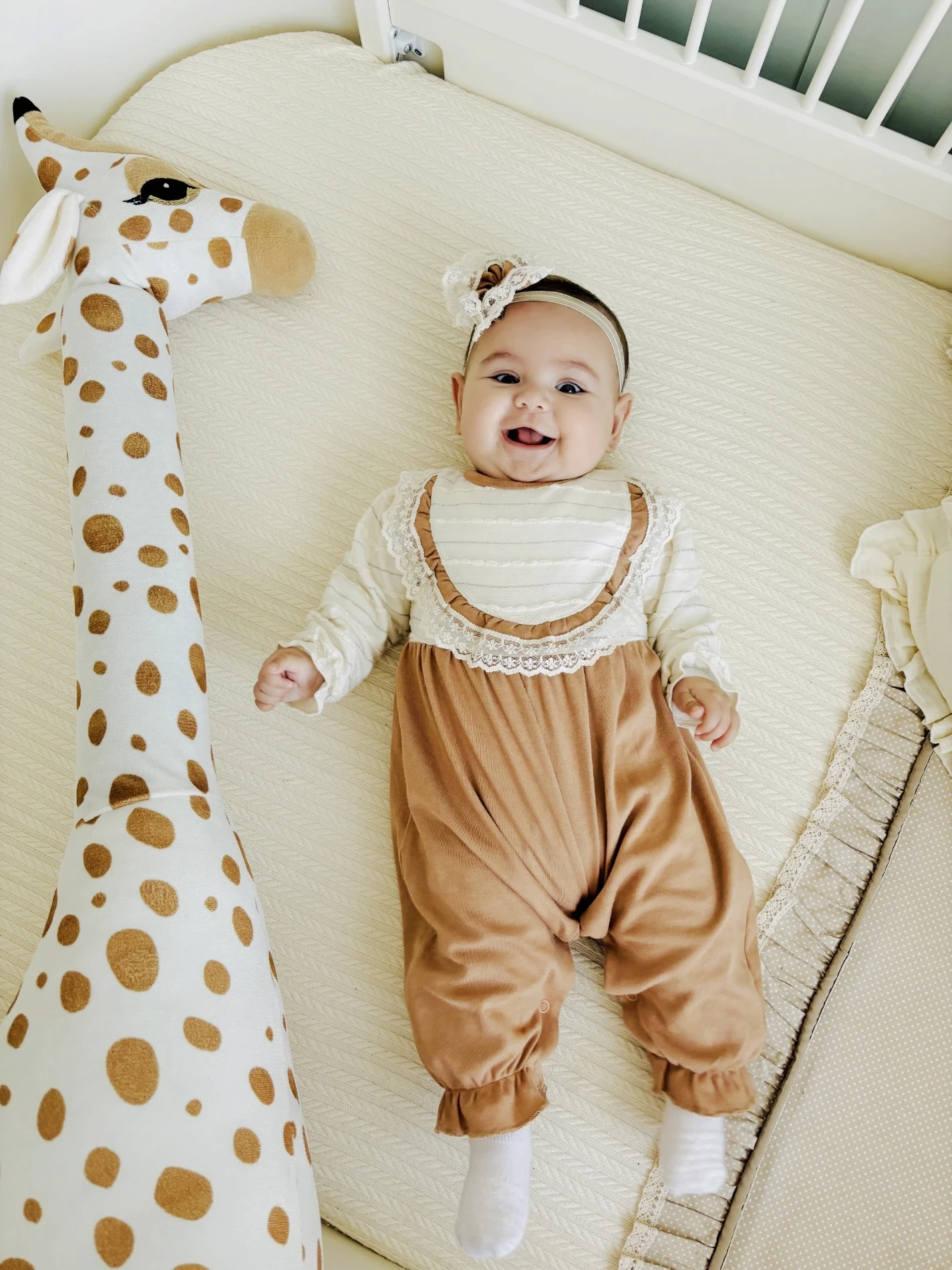 Amelia Özel Tasarım Dantel Yakalı Sim Detaylı Tokalı 2’li %100 Pamuk Tulum Set