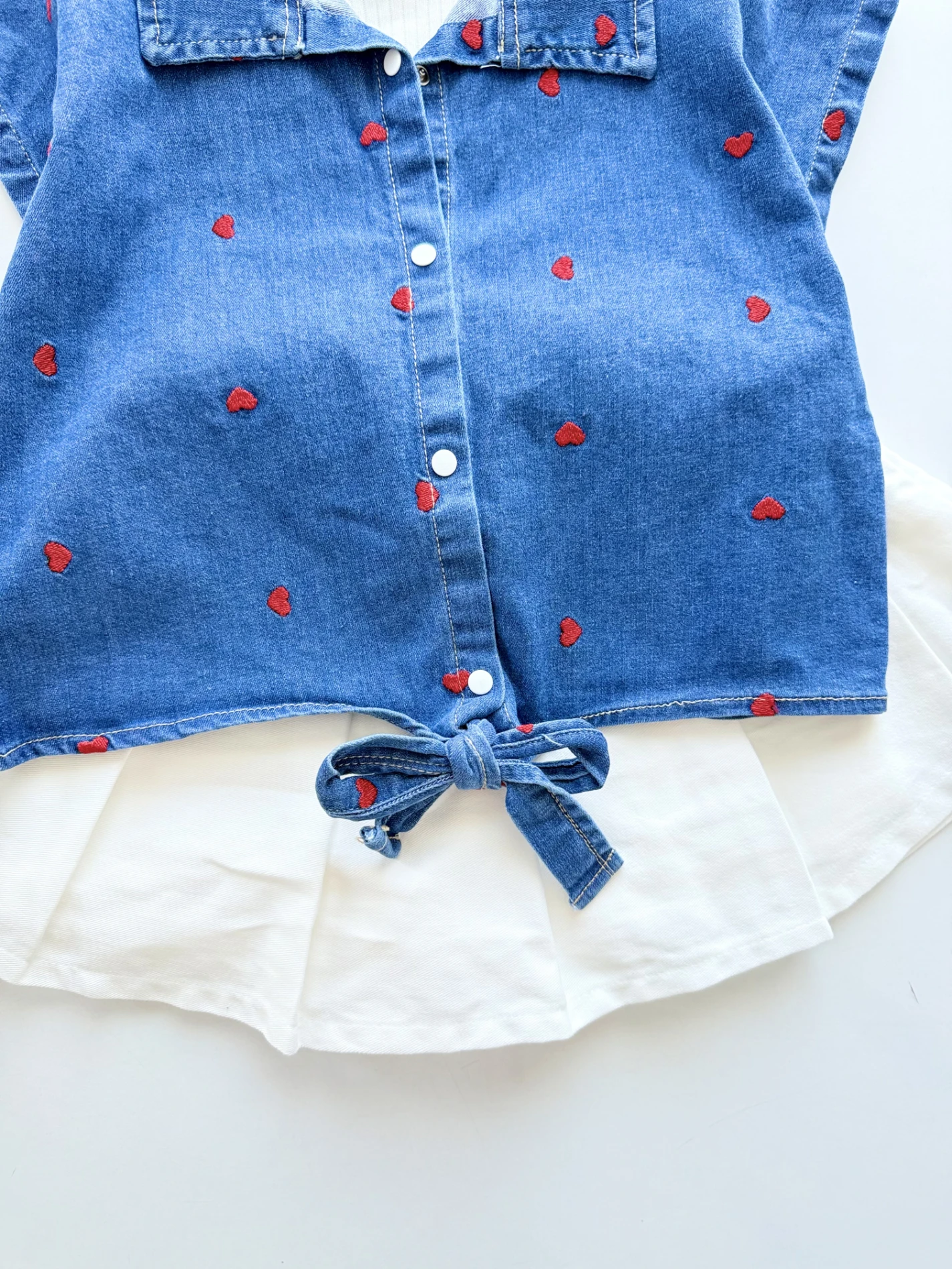 Kalpli Denim Şort Etekli 3’lü KotTakım