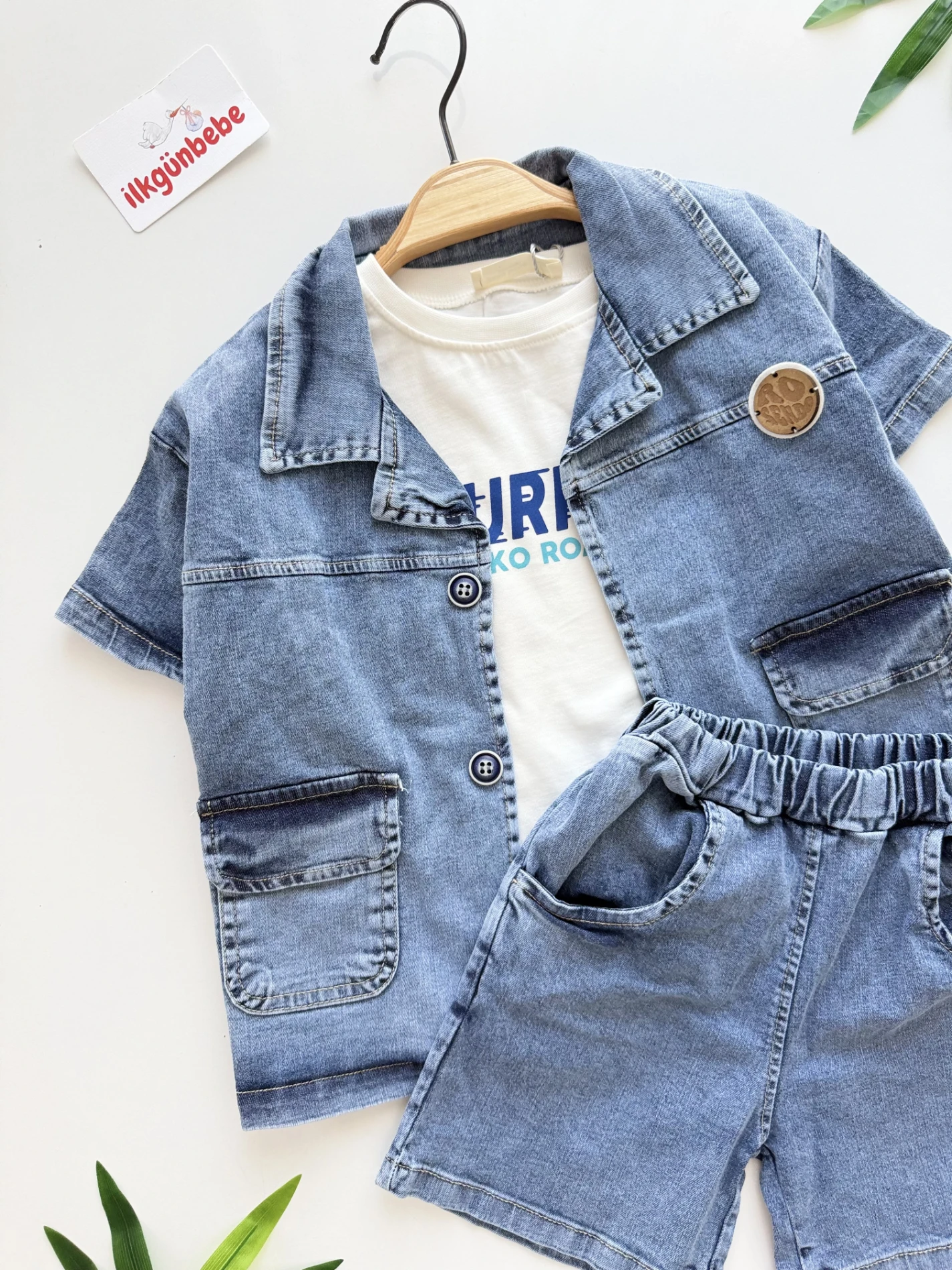 Cool Baby Denim Kot 3’lü Takım