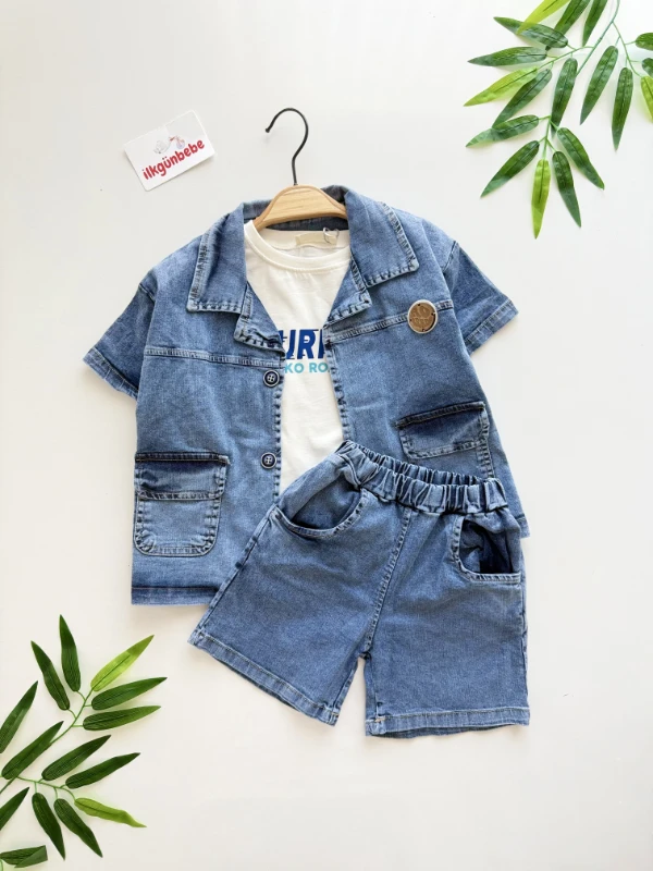 Cool Baby Denim Kot 3’lü Takım
