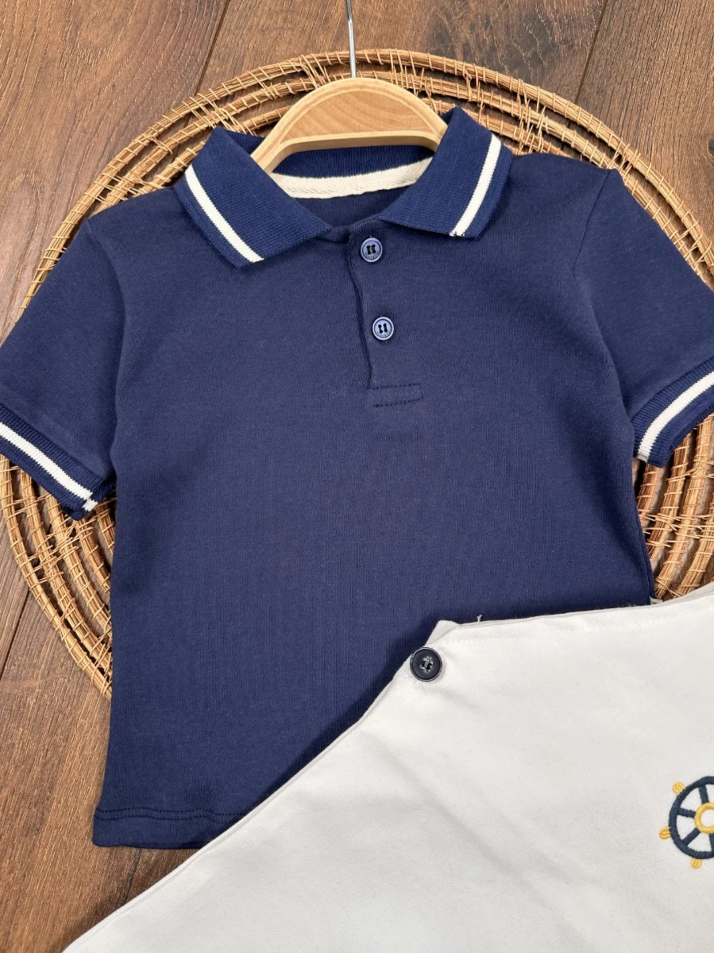 Denizci Polo Yaka Tişört & Salopet Takım