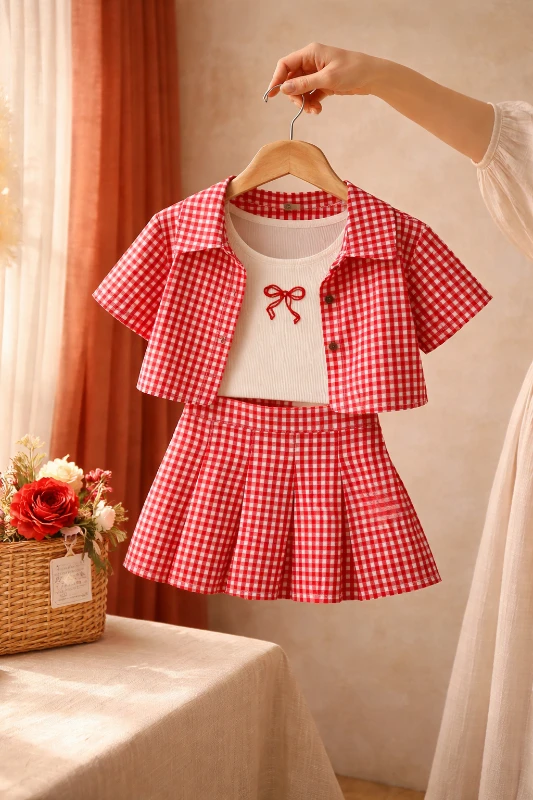 Lori Ekose Crop & Etek 3’lü Takım