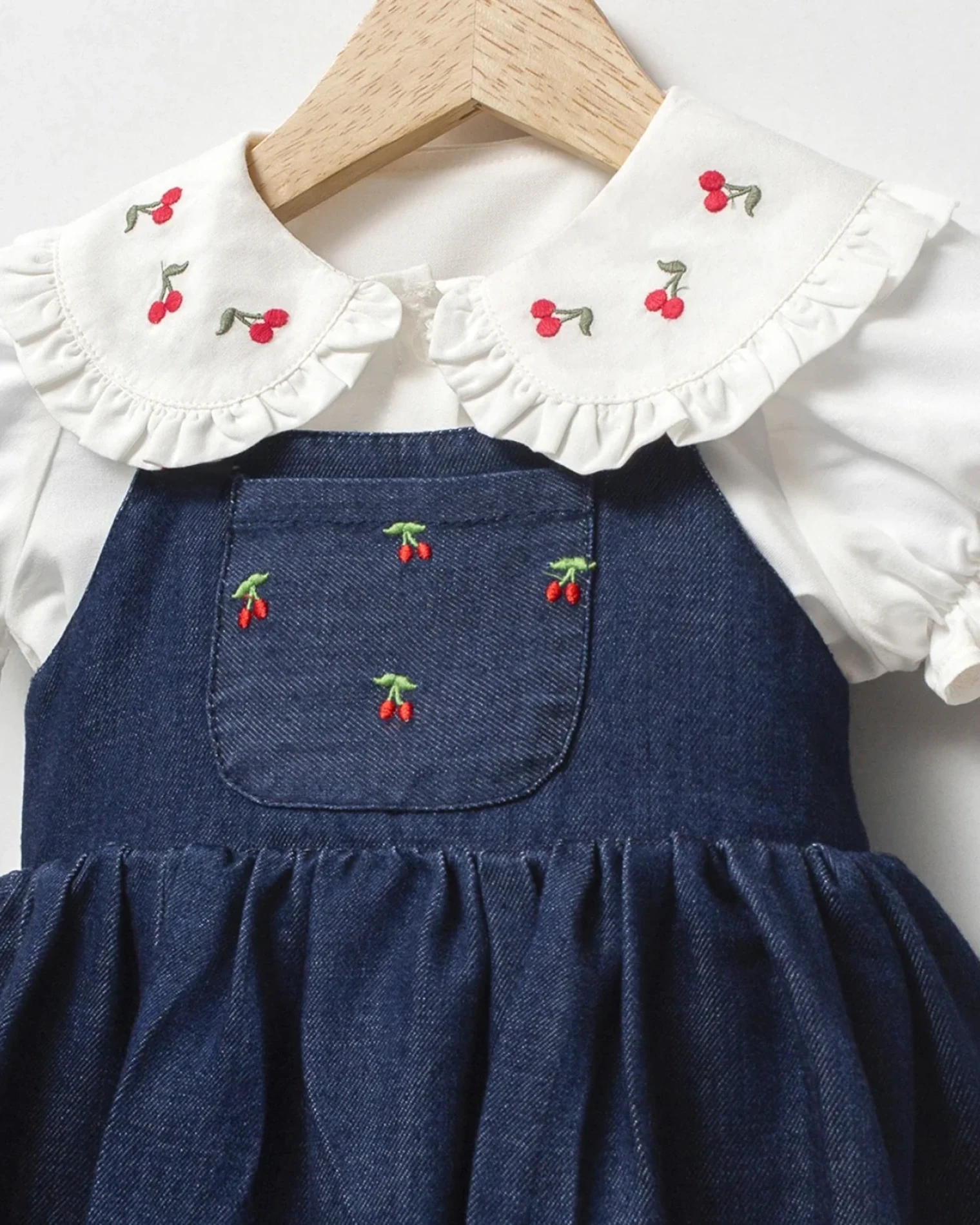 Cherry Denim Çantalı 3’lü Set