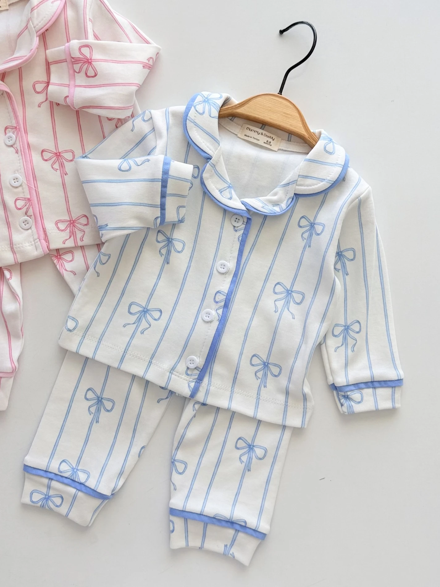 Fiyonklu  Bebe Yakalı Pinterest Pijama