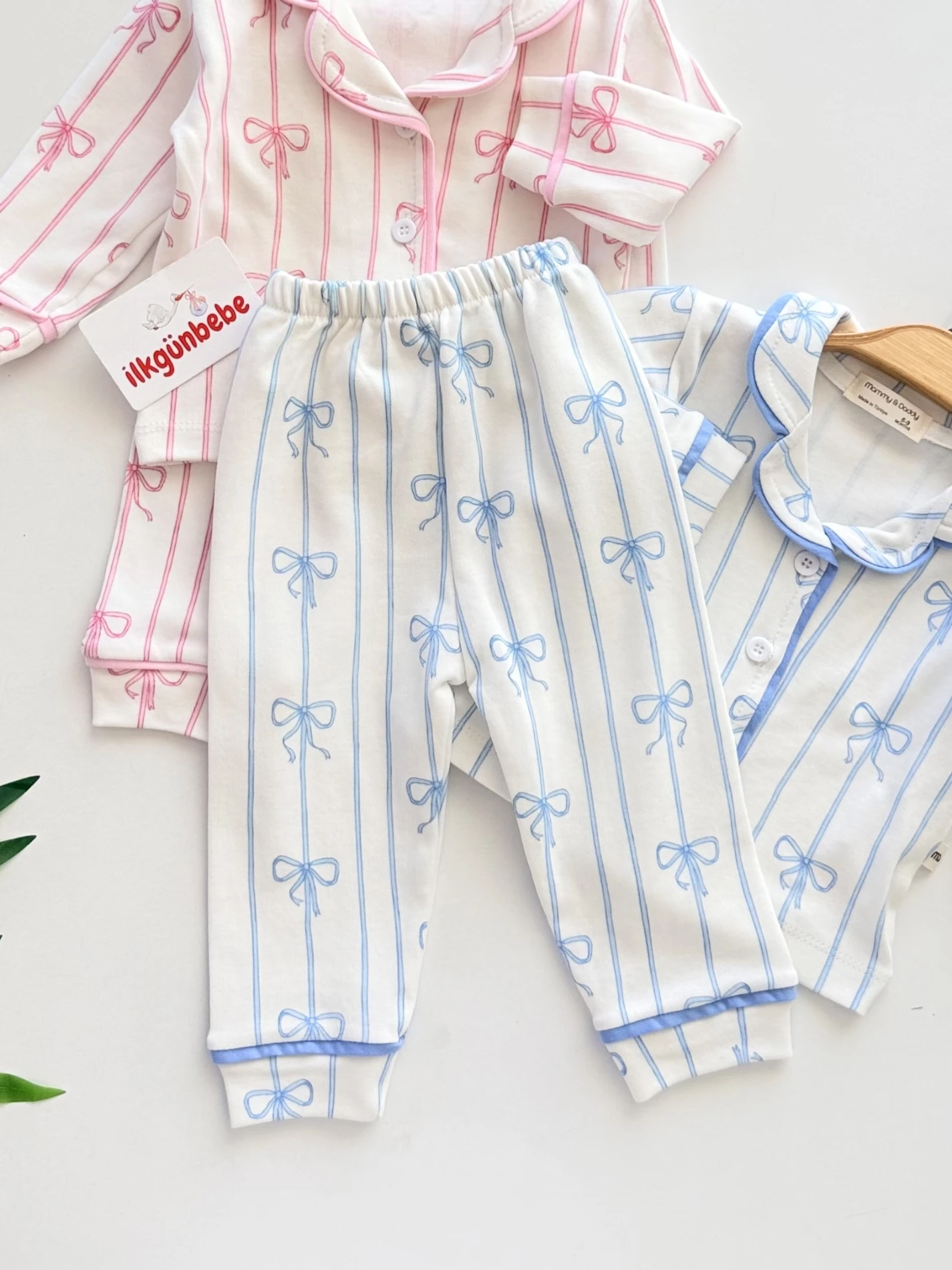Fiyonklu  Bebe Yakalı Pinterest Pijama