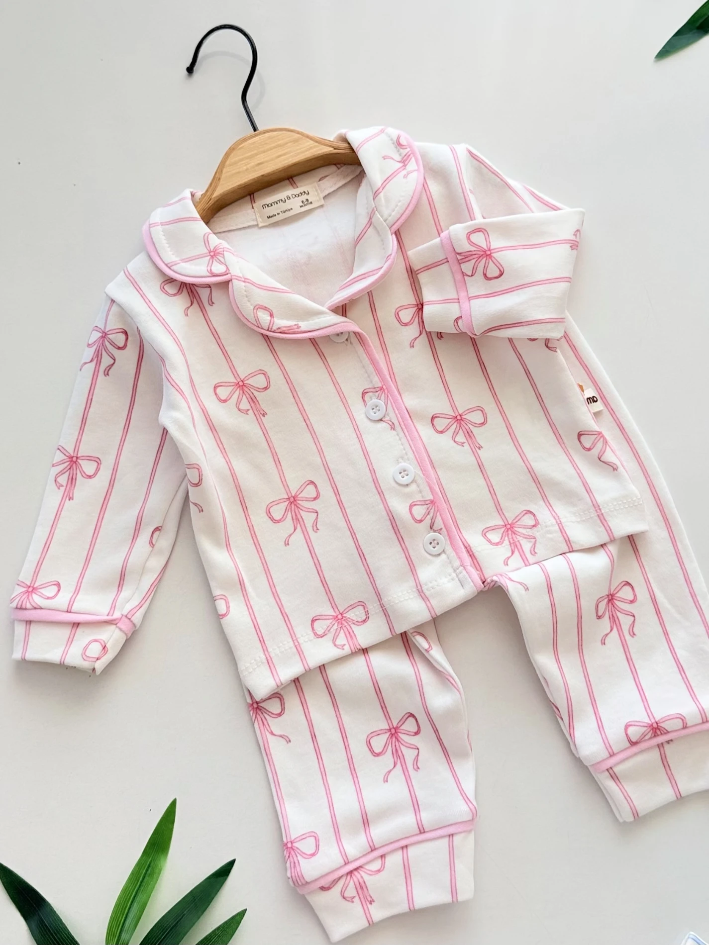 Fiyonklu  Bebe Yakalı Pinterest Pijama