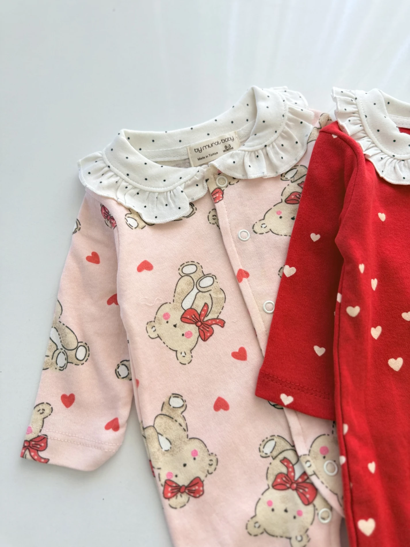Teddy Kalp Desenli %100 Pamuk 3’lü Tulum Set