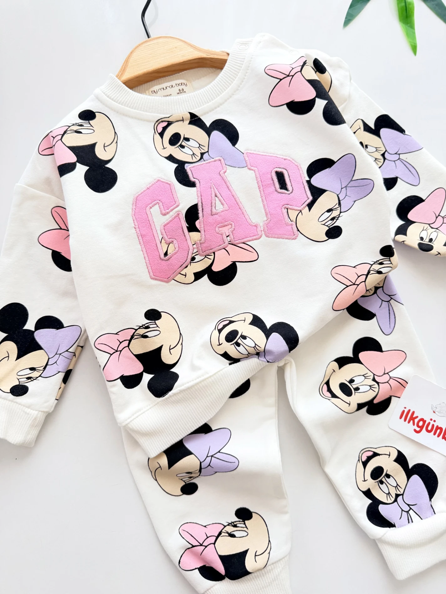 Minnie Mouse Baskılı %100 Pamuk  Marka Baskılı 2’li Mevsimlik Takım