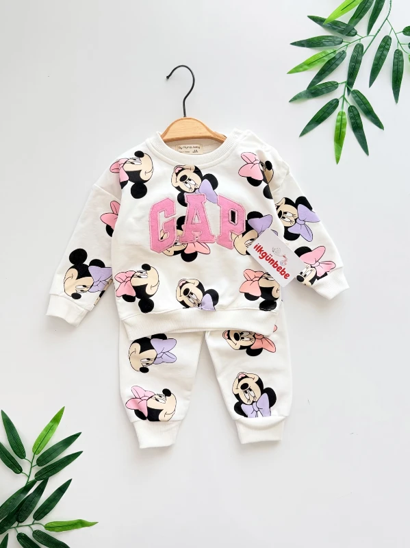 Minnie Mouse Baskılı %100 Pamuk  Marka Baskılı 2’li Mevsimlik Takım