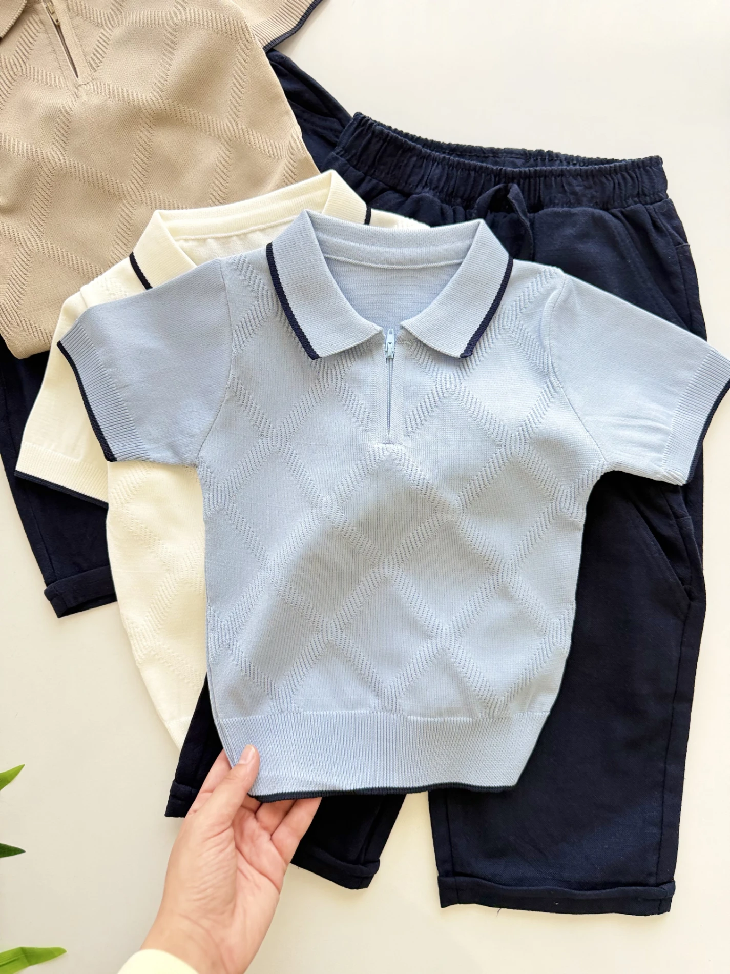 Classic Boy Kaprili Yazlık Triko Polo Takım