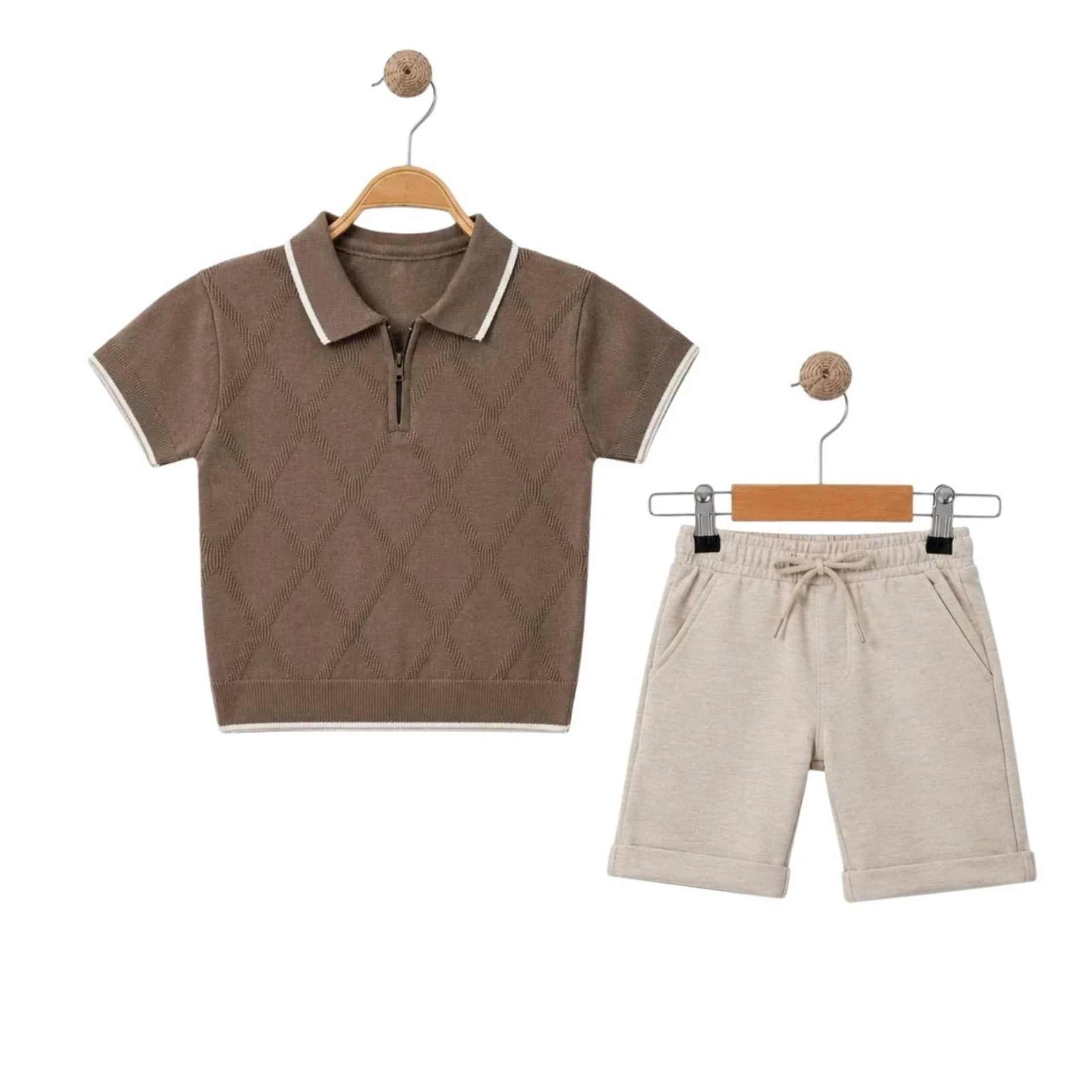 Classic Boy Kaprili Yazlık Triko Polo Takım