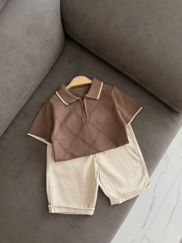 Classic Boy Kaprili Yazlık Triko Polo Takım