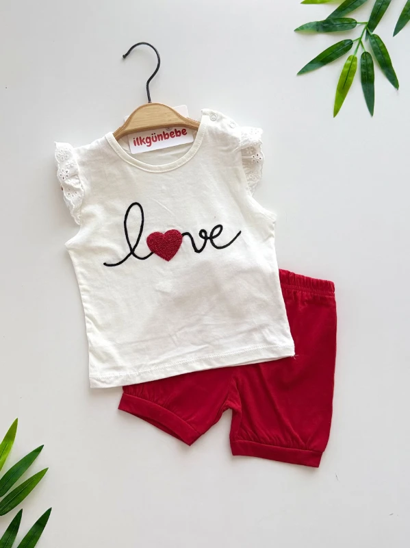 Love Desenli 2’li Takım