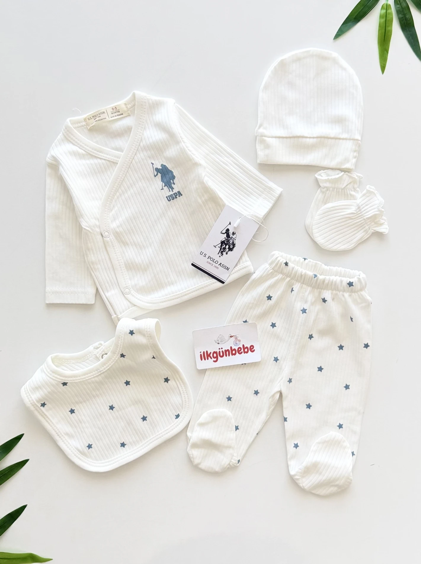 Marka Yenidoğan 5 Parça %100 pamuk set