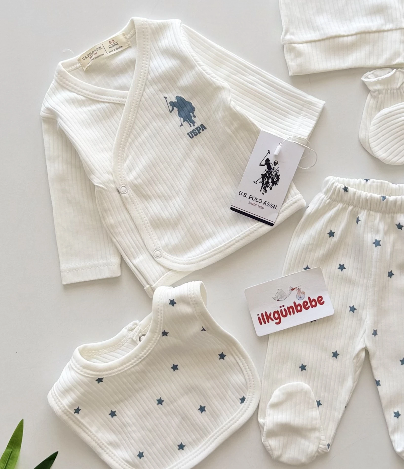 Marka Yenidoğan 5 Parça %100 pamuk set