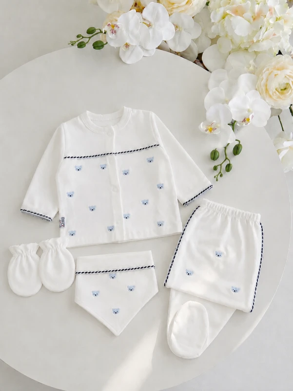 Teddy Bear 5 Parça Kutulu %100 pamuk set
