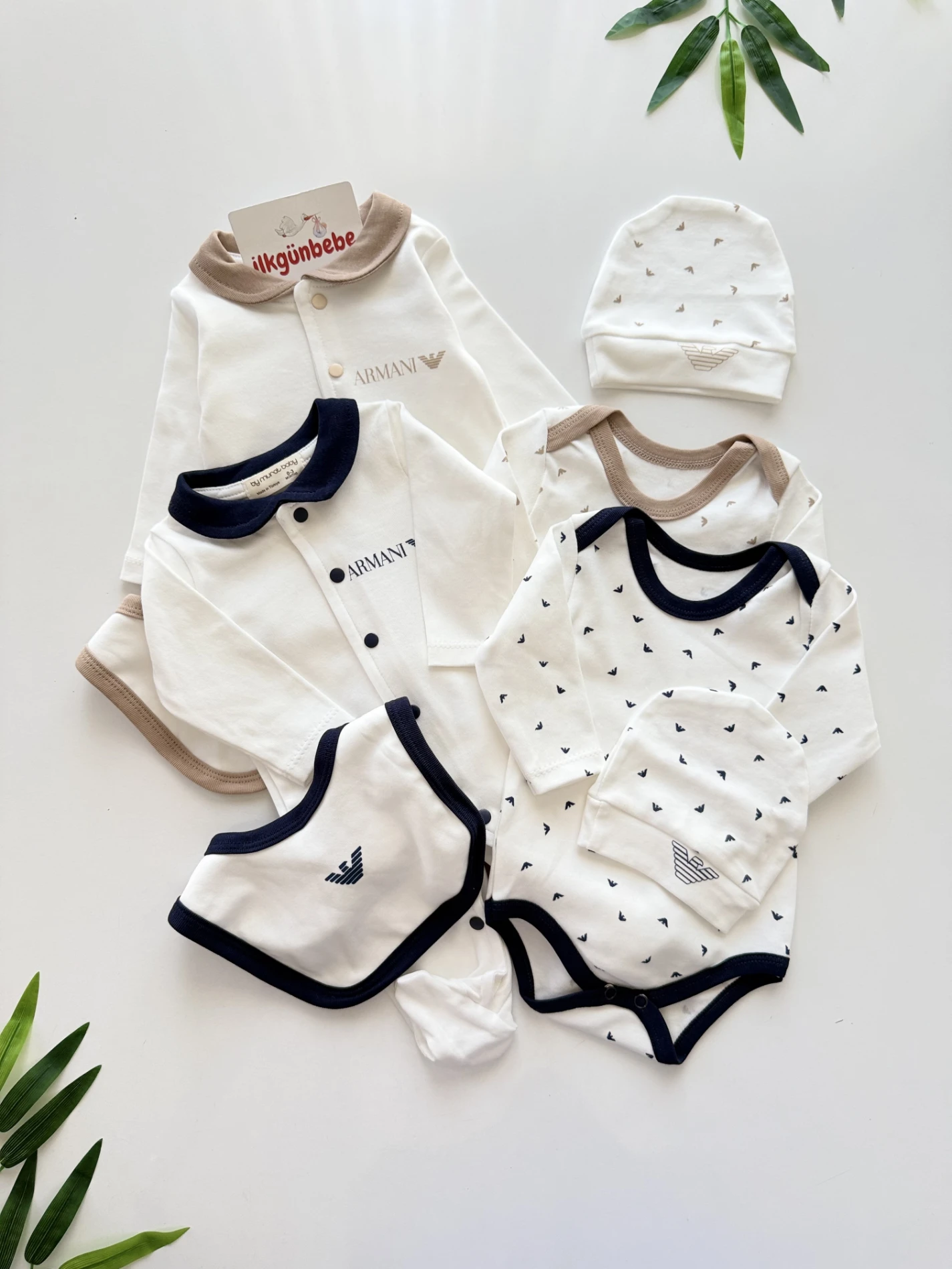 Marka %100 Pamuk Body Tulum 4 Parça Set