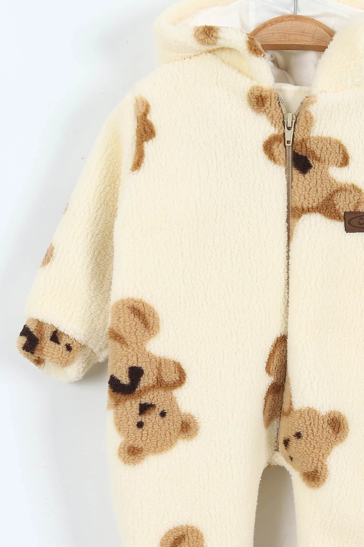 Teddy Bear Astarlı Premium Kışlık Welsoft Polar Tulum 