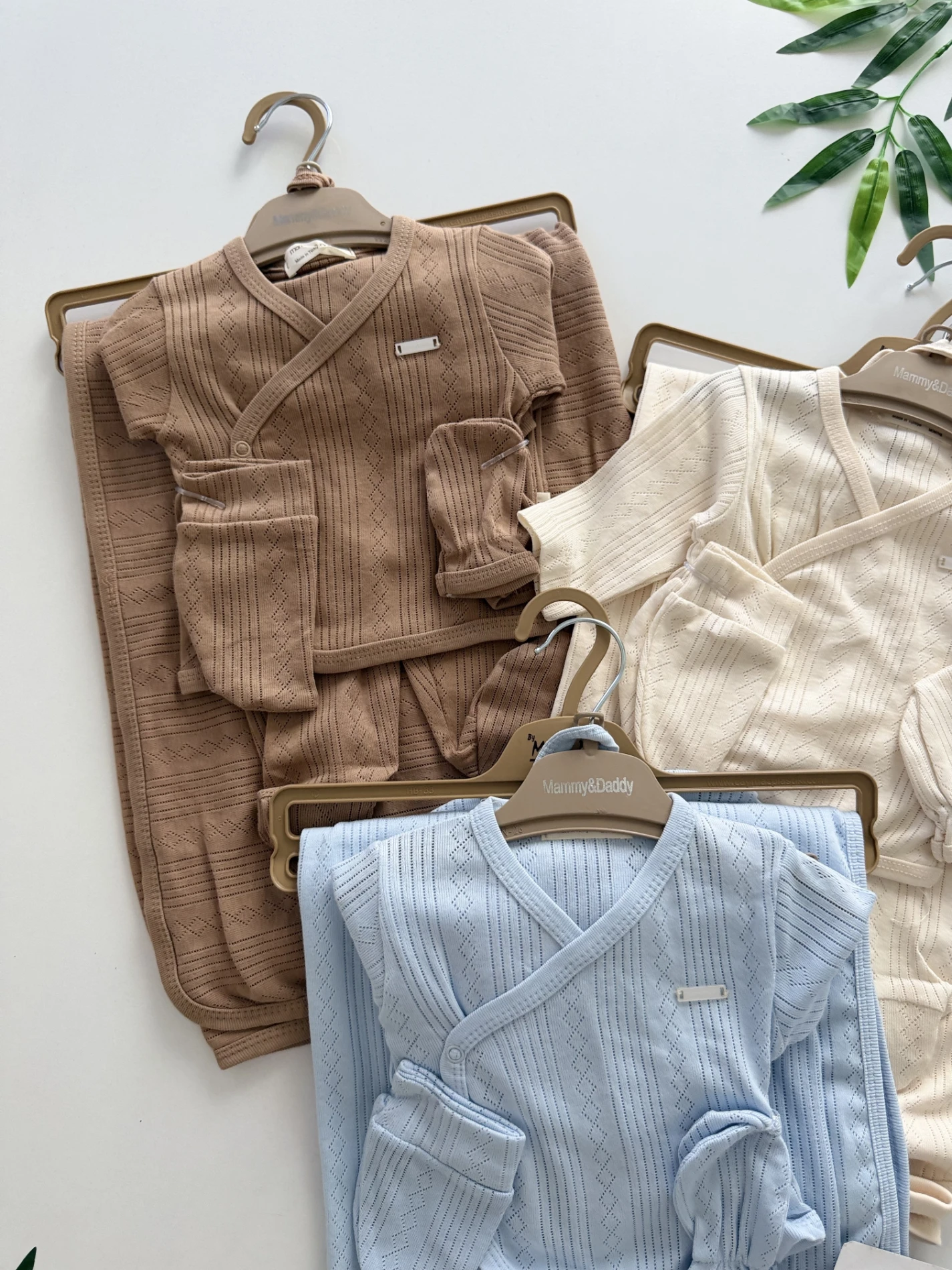 Pinterest Ajurlu %100 Pamuk 7 Parça Yenidoğan Set