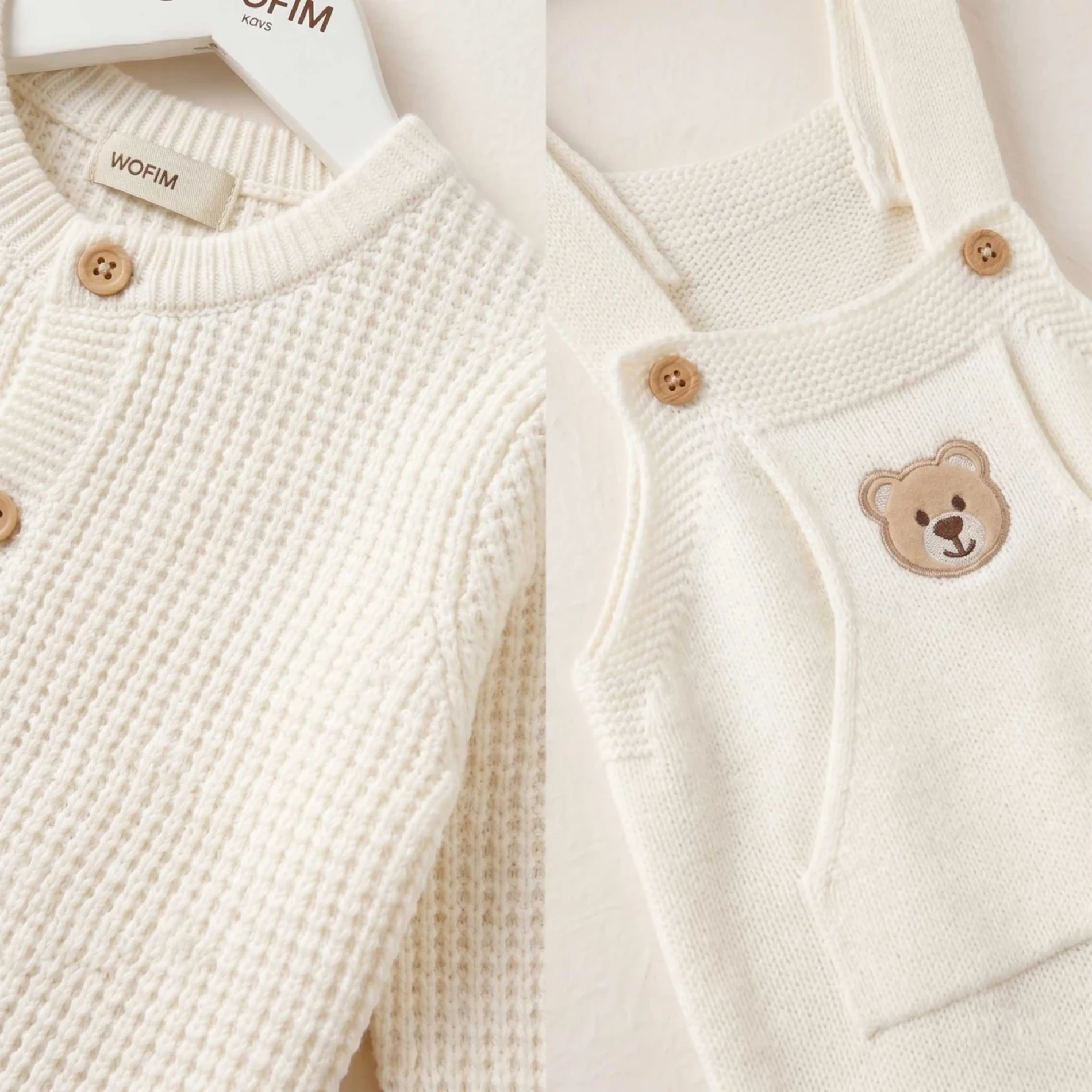 Teddy Bear Premium Örgü Salopet & Hırka 