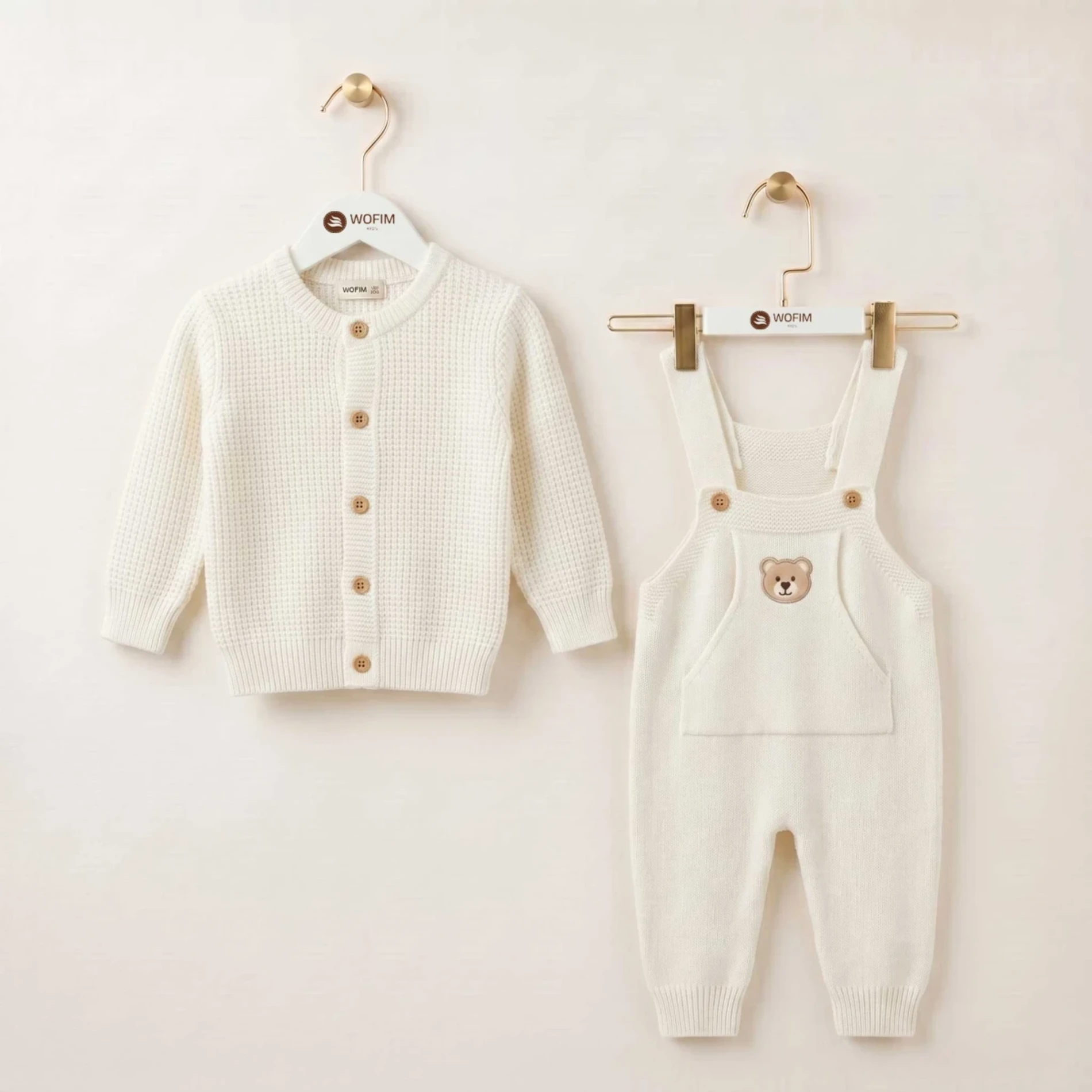 Teddy Bear Premium Örgü Salopet & Hırka 