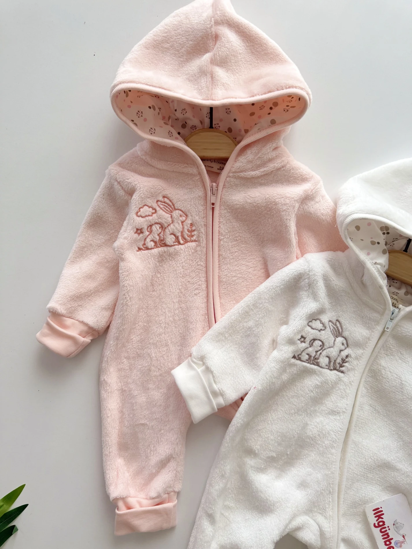 Cute Rabbit Kafide Kumaş İçi Welsoft Sıcacık Tulum