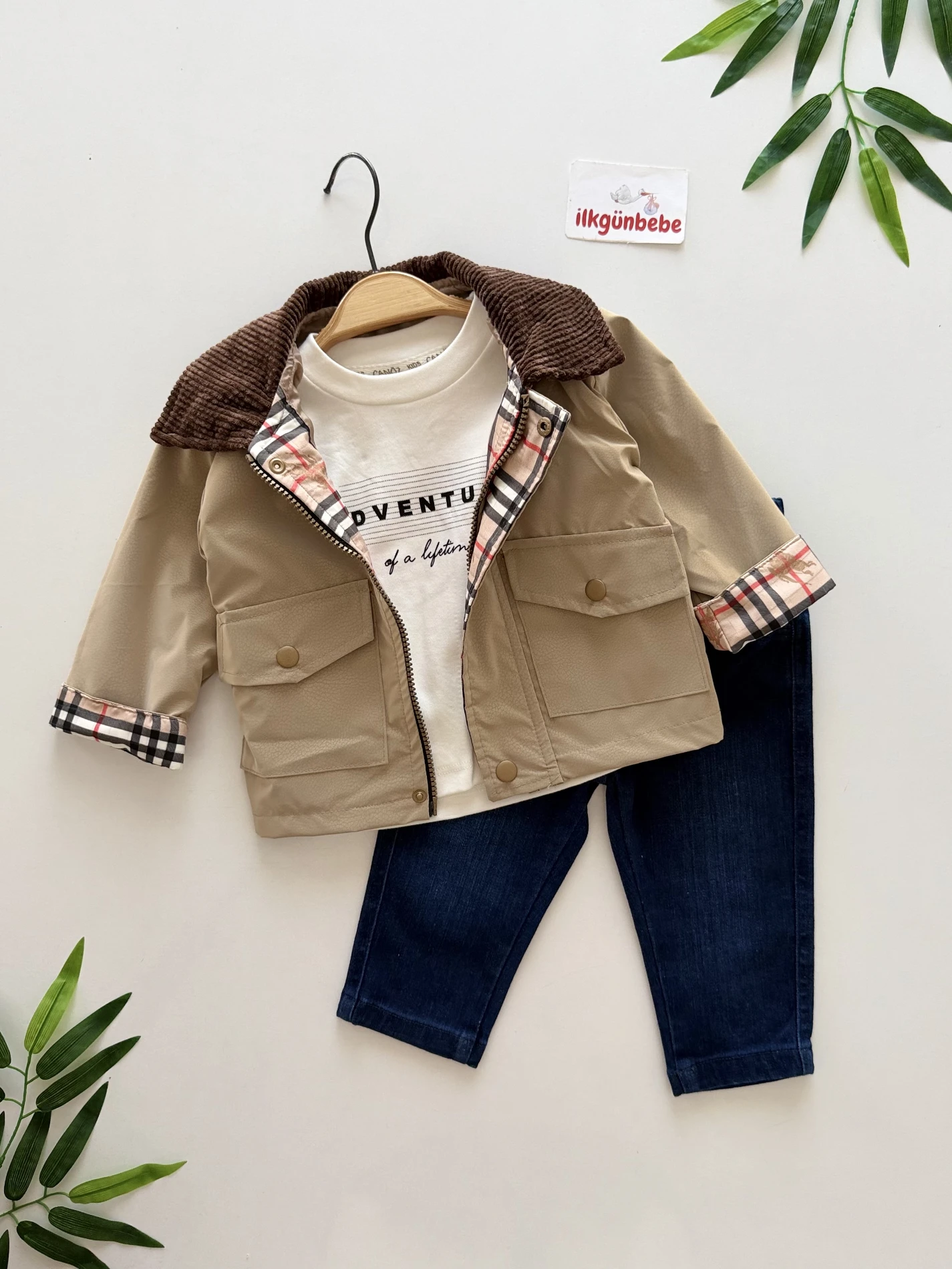 Trençkot Body & Kot Pantalonlu Premium Takım