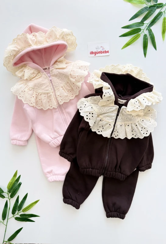 Fisto Baby 3 İp Şardonlu Kışlık Hırkalı Takım