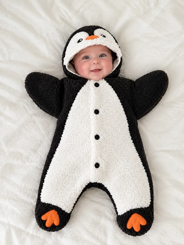 Penguen Peluş Unisex Welsoft Yıldız Tulum
