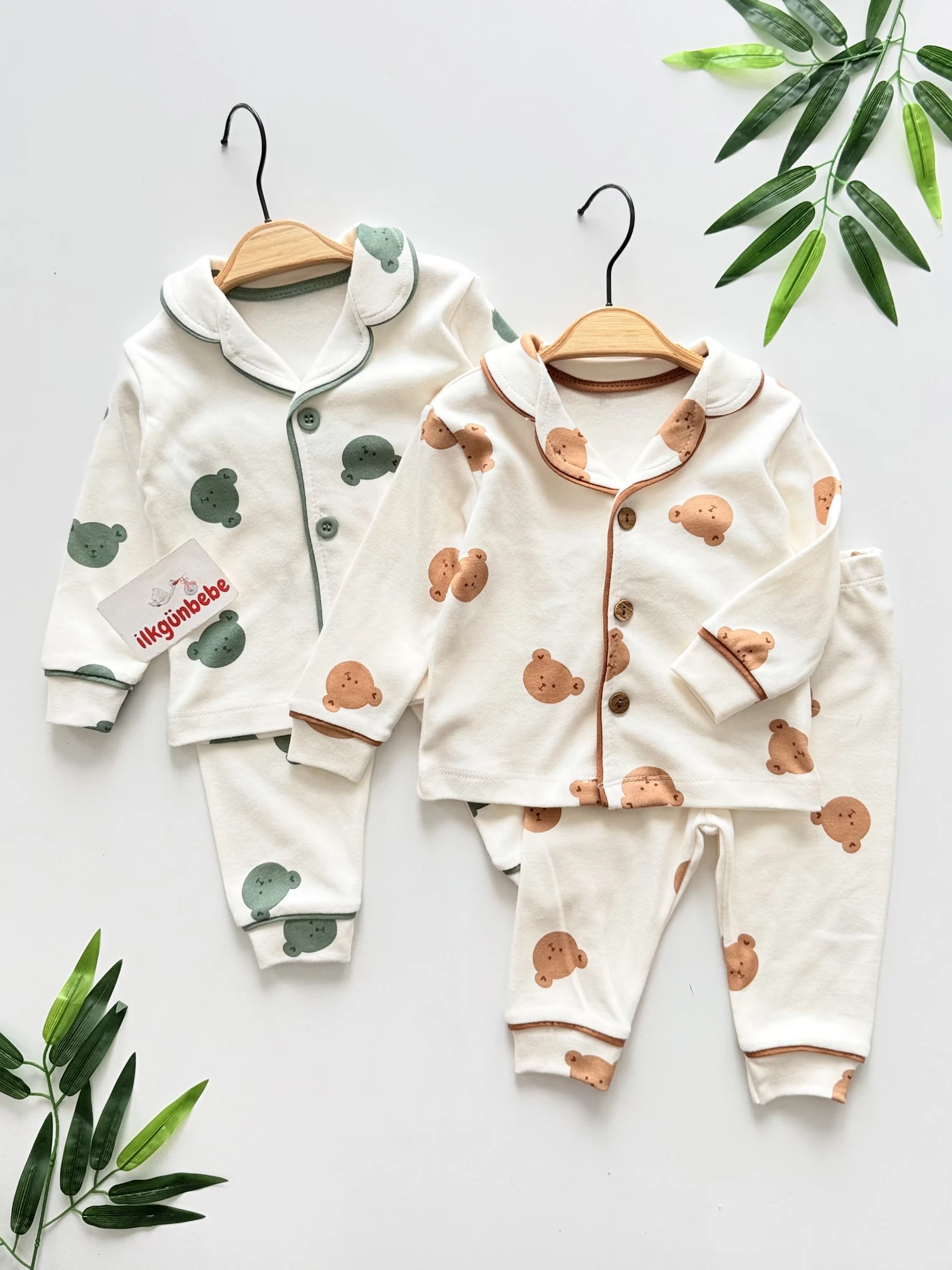 Teddy Pinterest Unisex %100 Pamuk Pijama Takımı