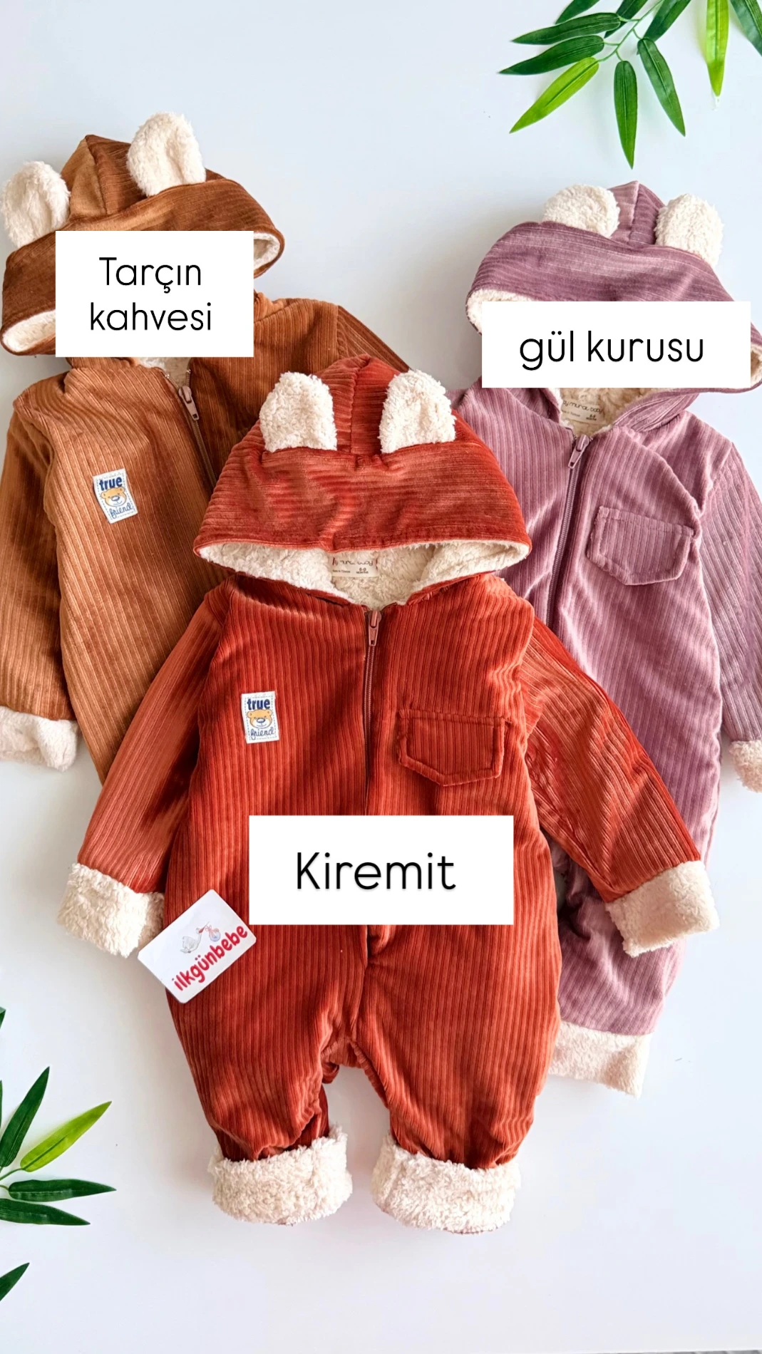Welsoft İçi Astarlı Kadife Bear Kampanyalı Tulum ( Dar Kalıp ) 
